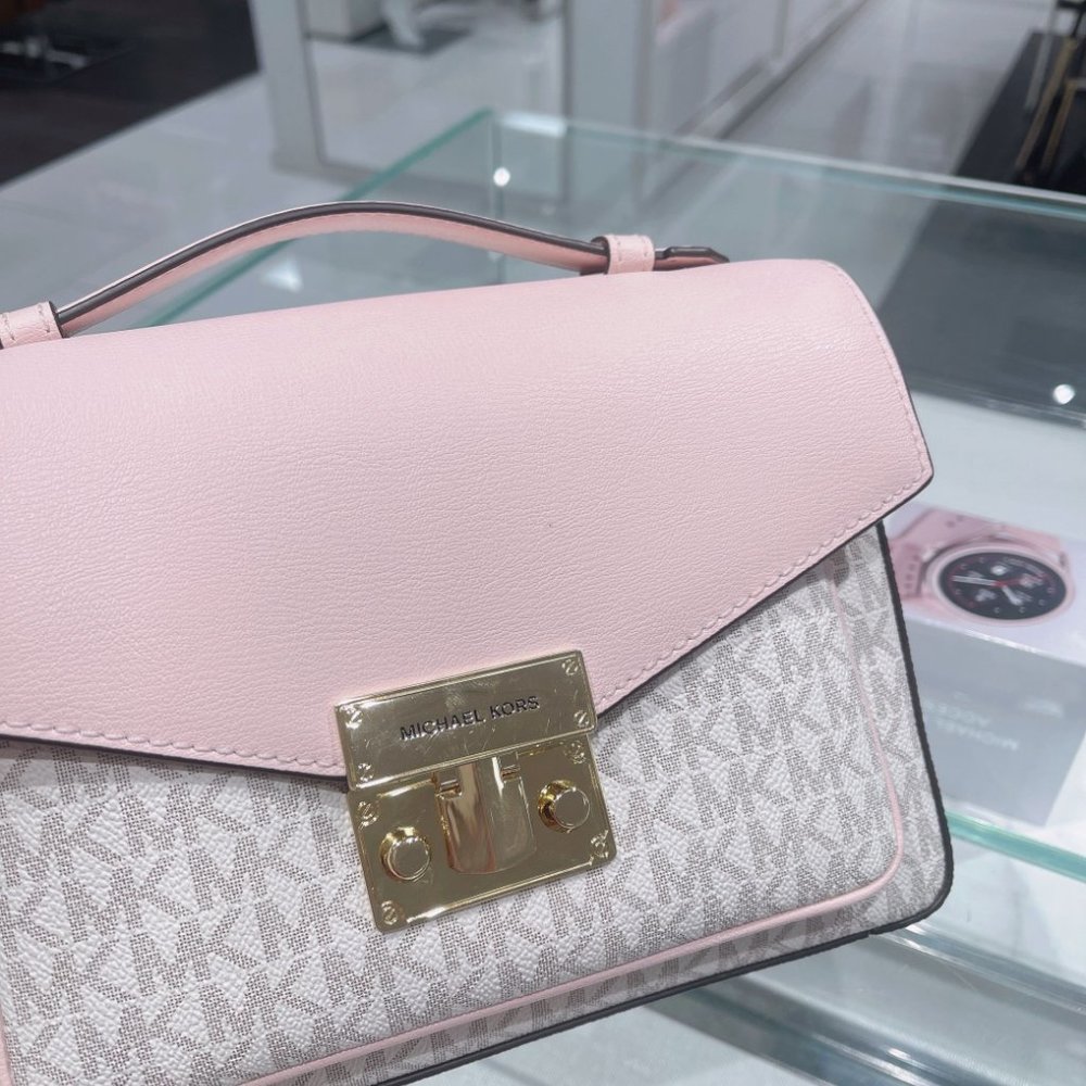 MK Rose Top Handle Medium Messenger Crossbody - Picture 4 of 8